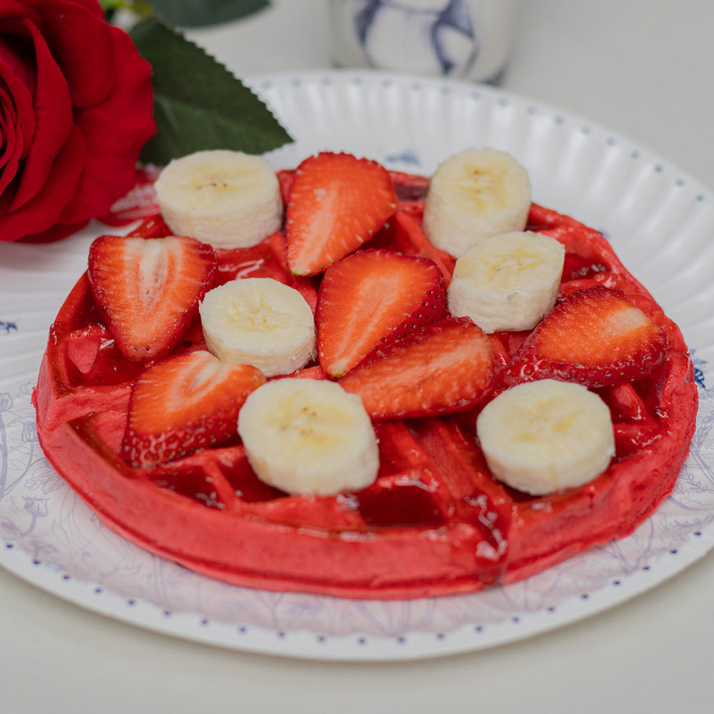 Waffle con base de mermelada