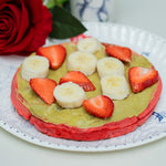 Waffle con base de pistacho